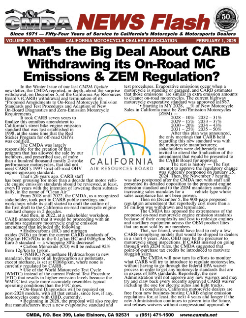 CMDA News Flash